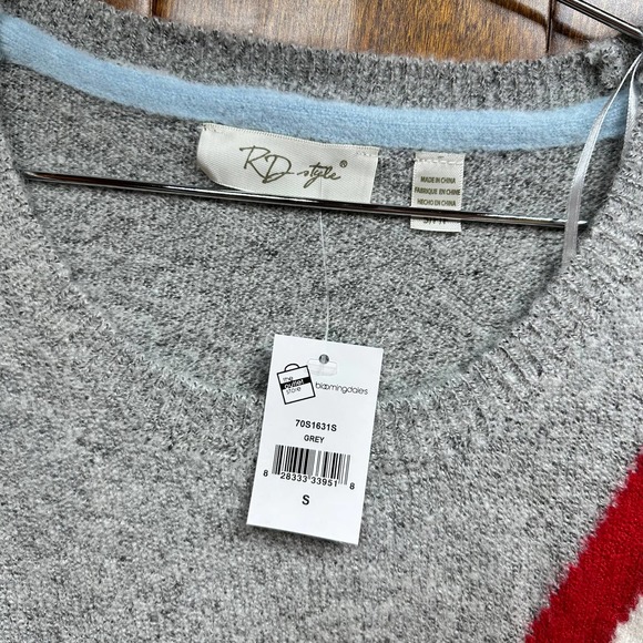 RD Style Women's Star Printed Pullover Scoop Neck Sweater Top S/P/P - Picture 3 of 6